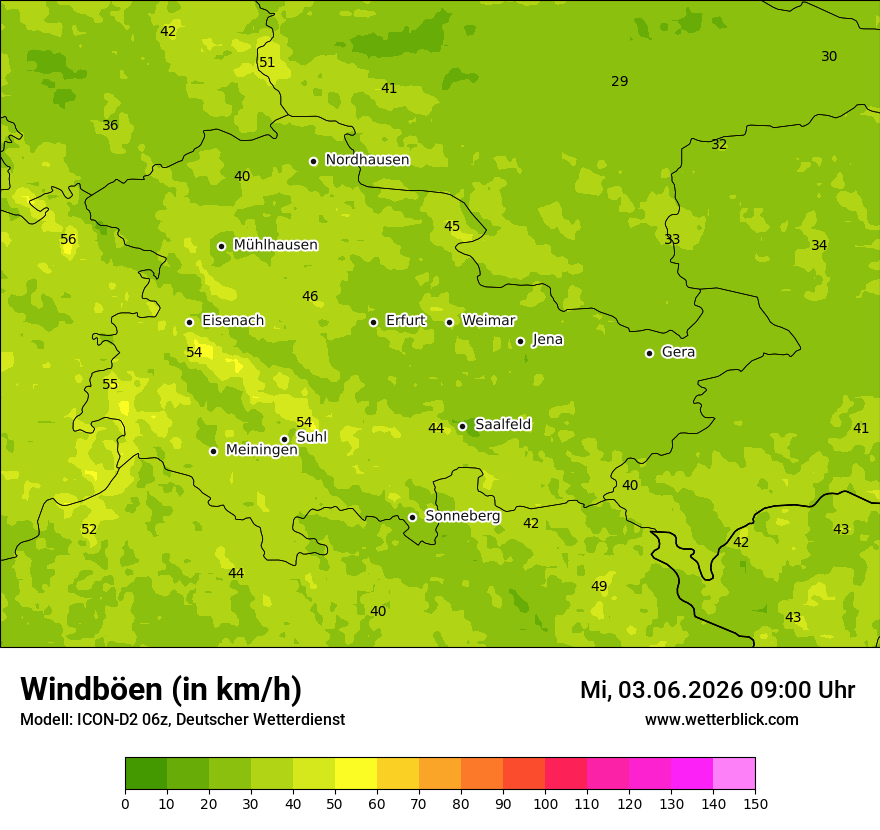 Maximale Windböen