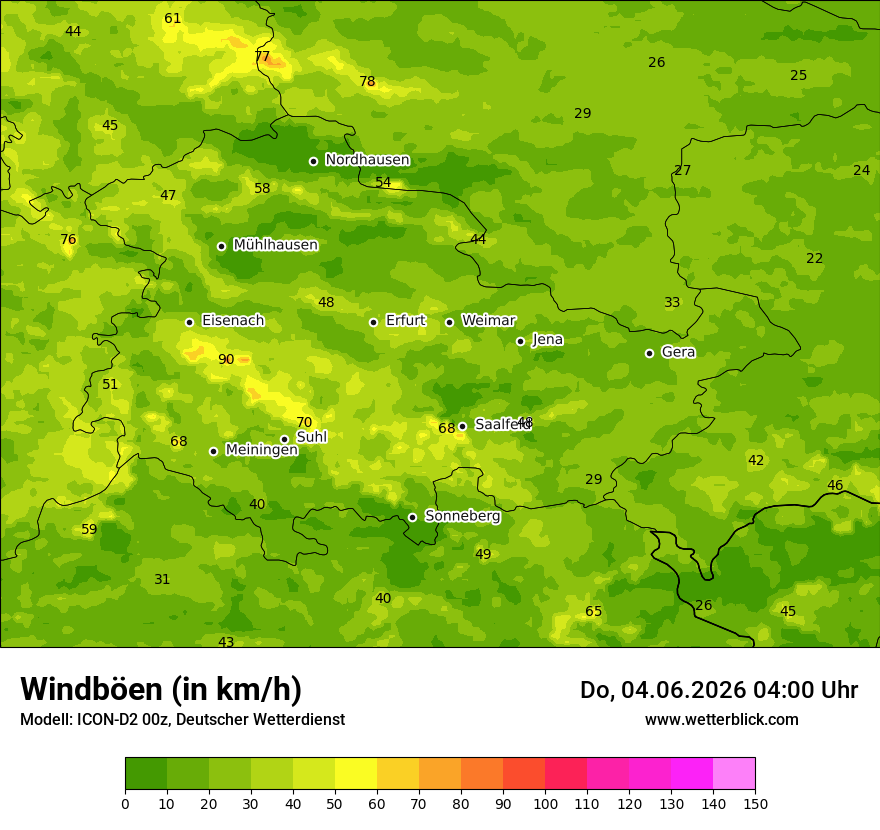 Maximale Windböen