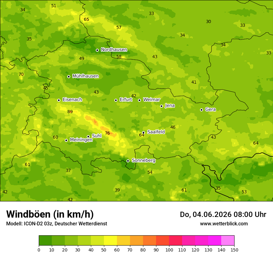Maximale Windböen
