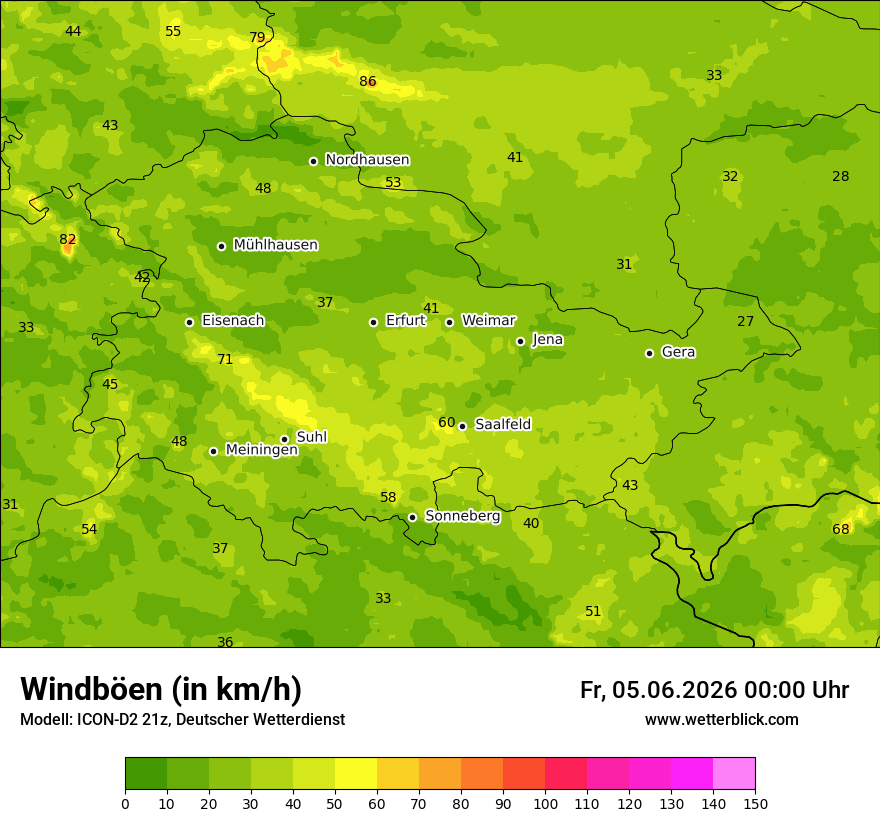 Maximale Windböen