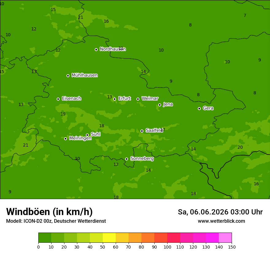 Maximale Windböen