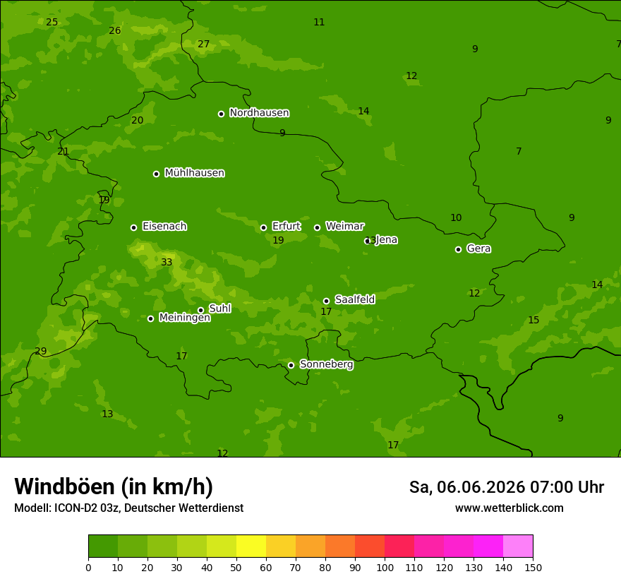 Maximale Windböen