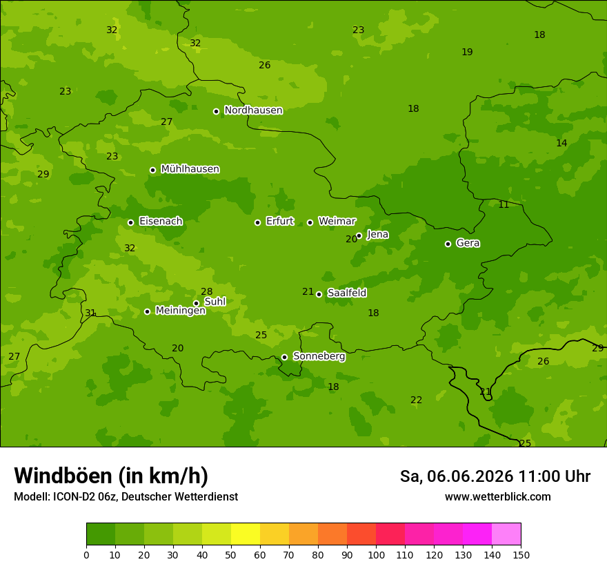 Maximale Windböen