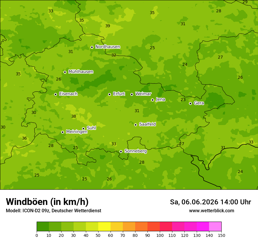 Maximale Windböen
