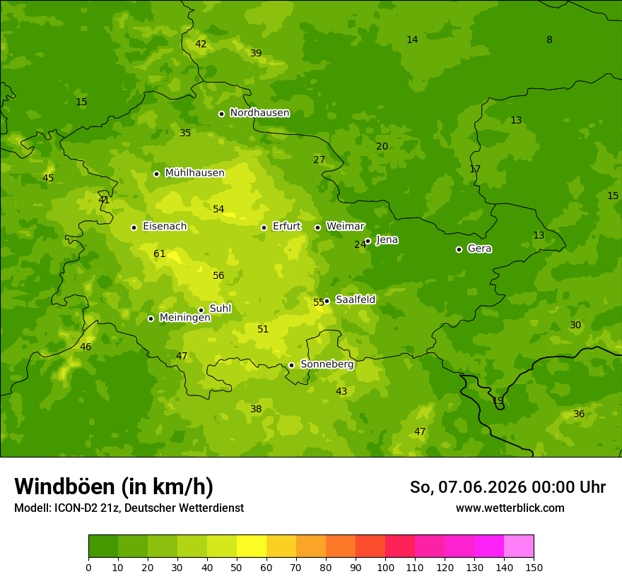Maximale Windböen