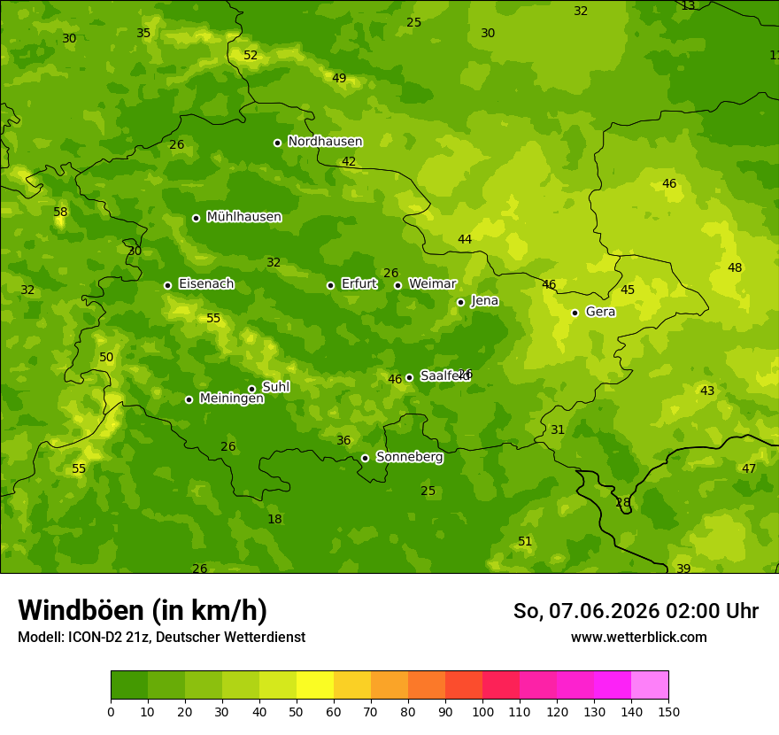Maximale Windböen