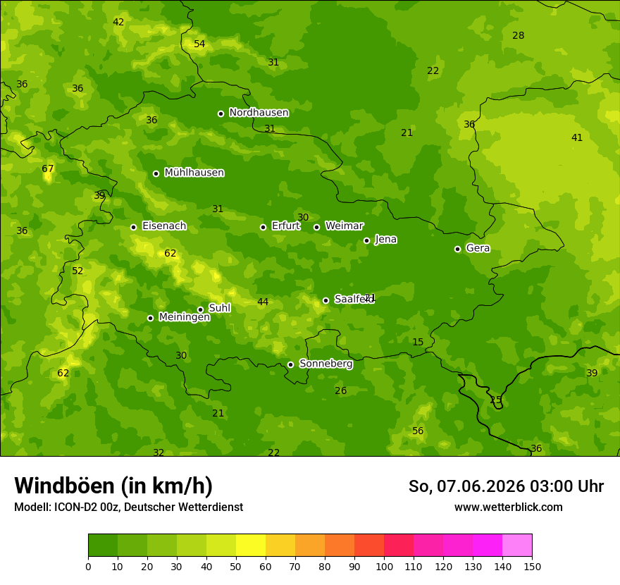 Maximale Windböen