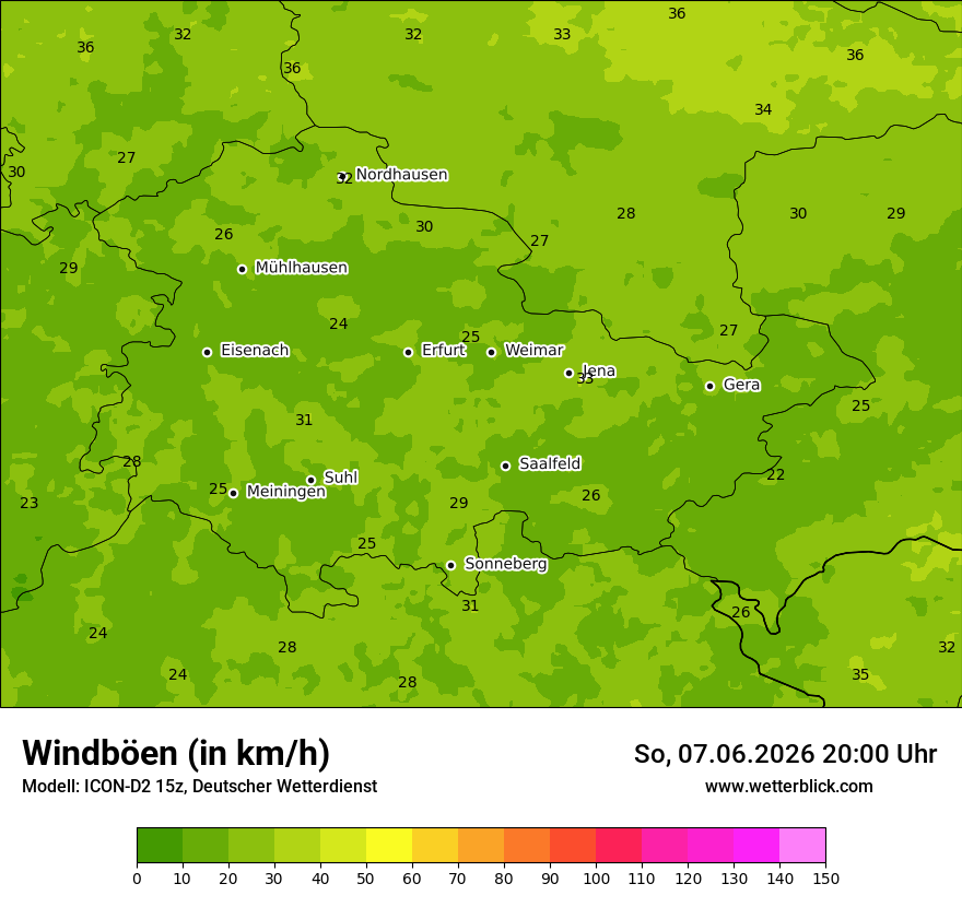 Maximale Windböen