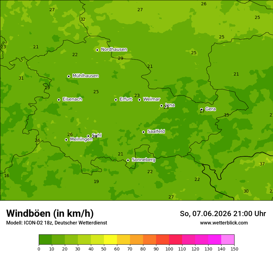 Maximale Windböen