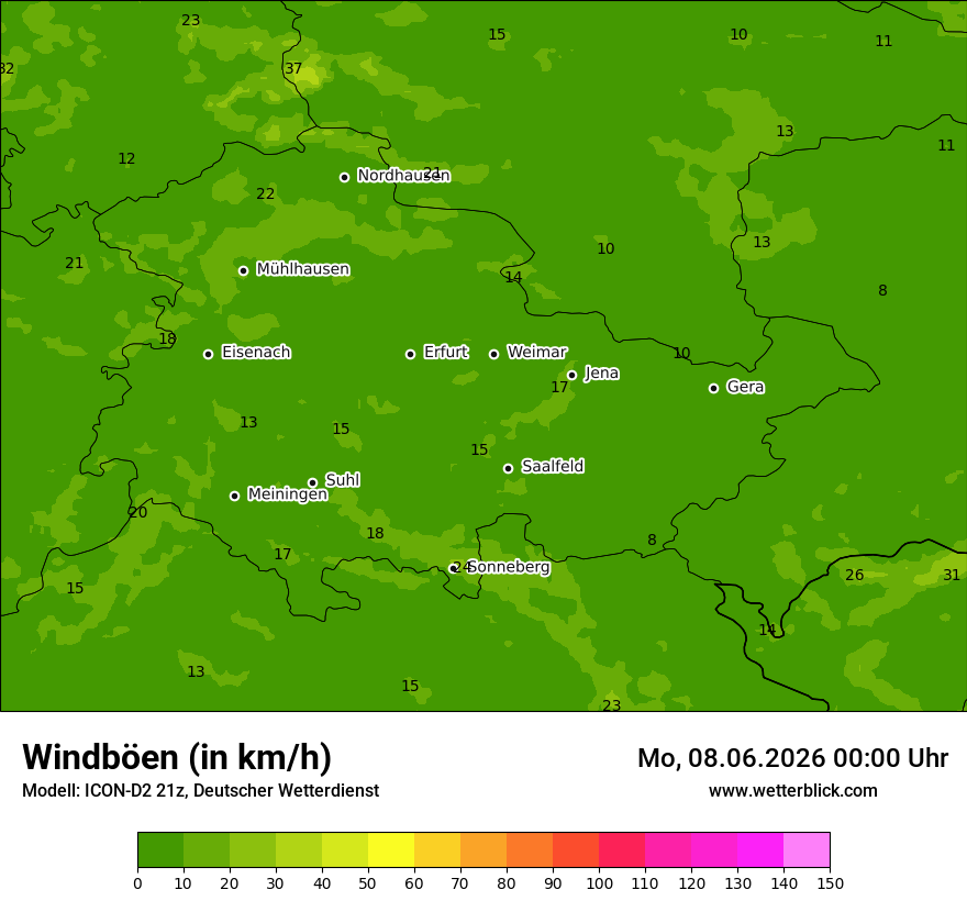 Maximale Windböen