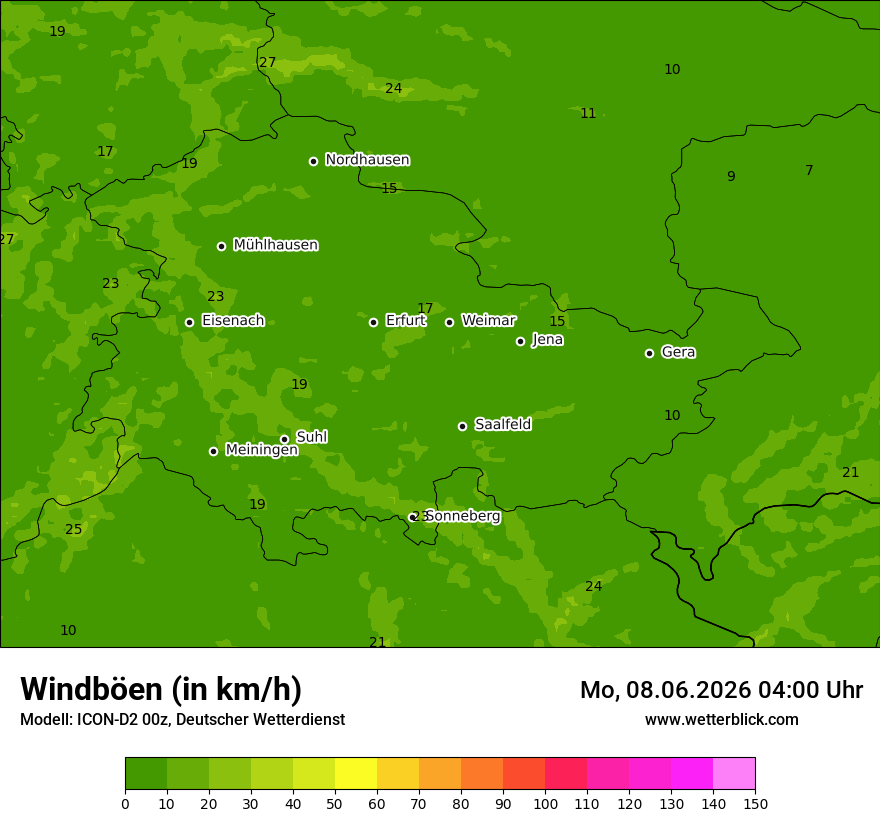 Maximale Windböen