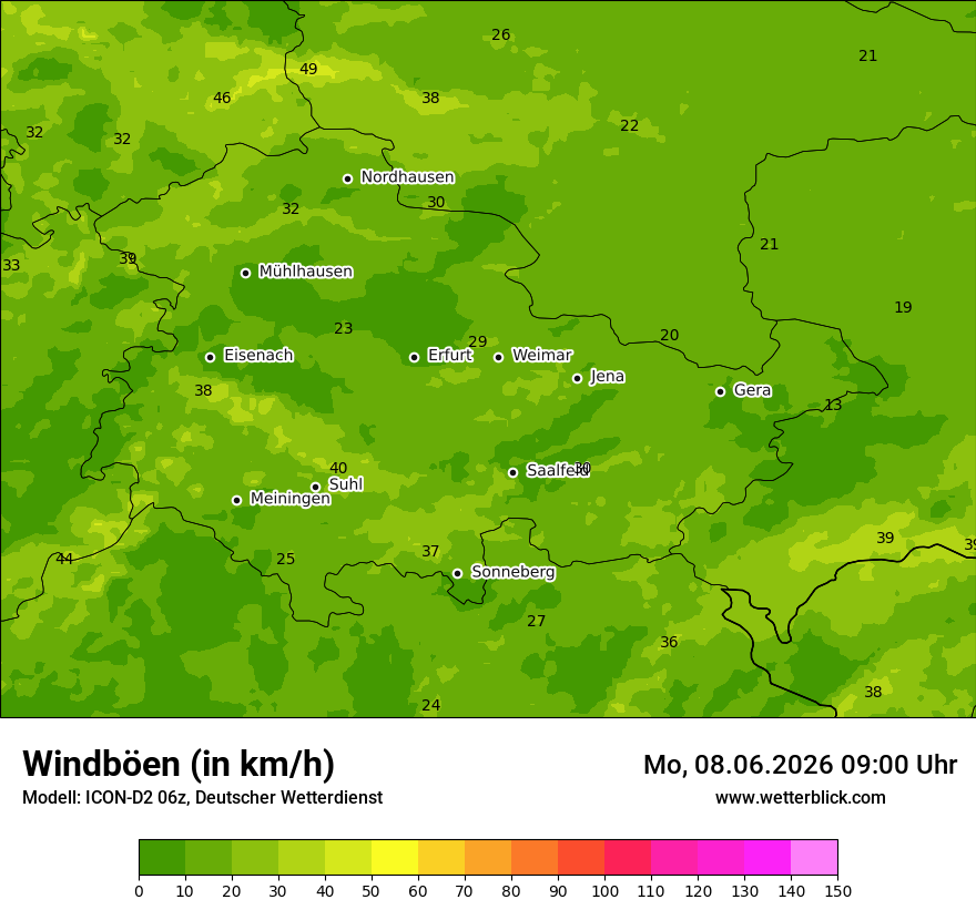 Maximale Windböen