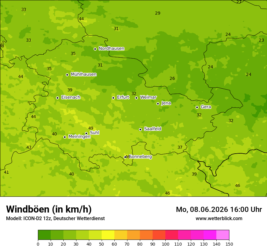 Maximale Windböen
