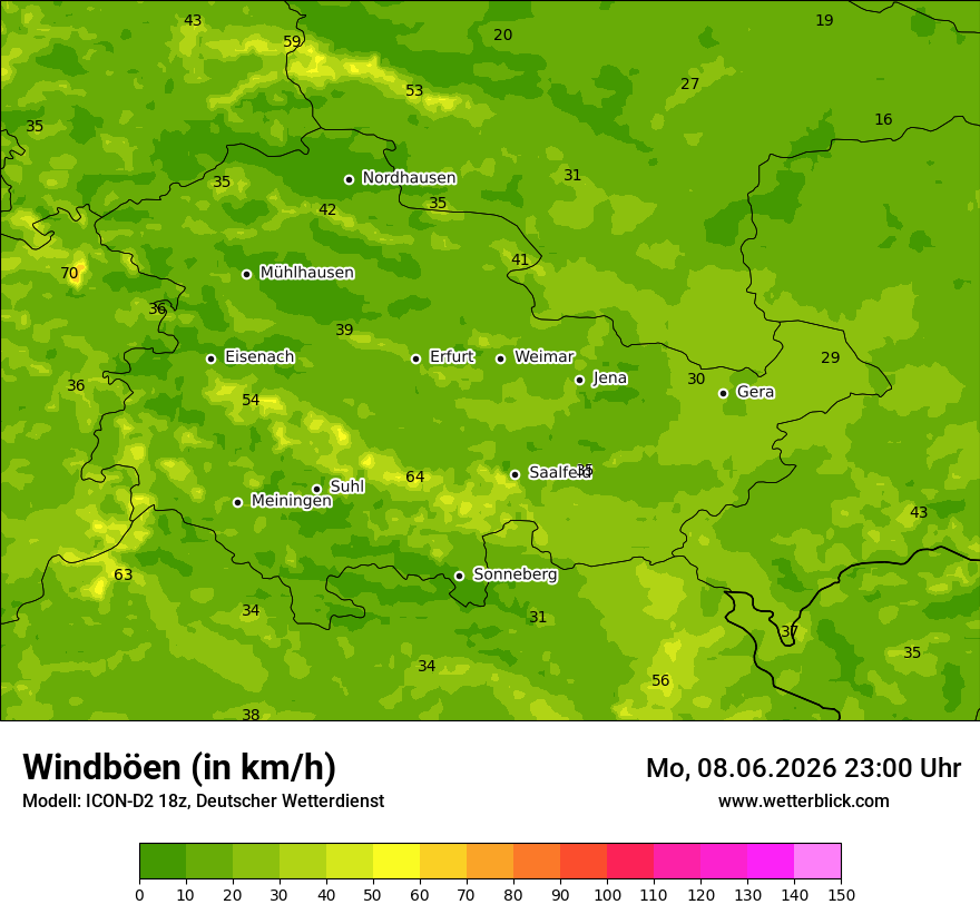 Maximale Windböen