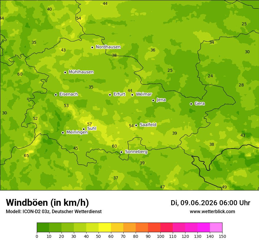 Maximale Windböen