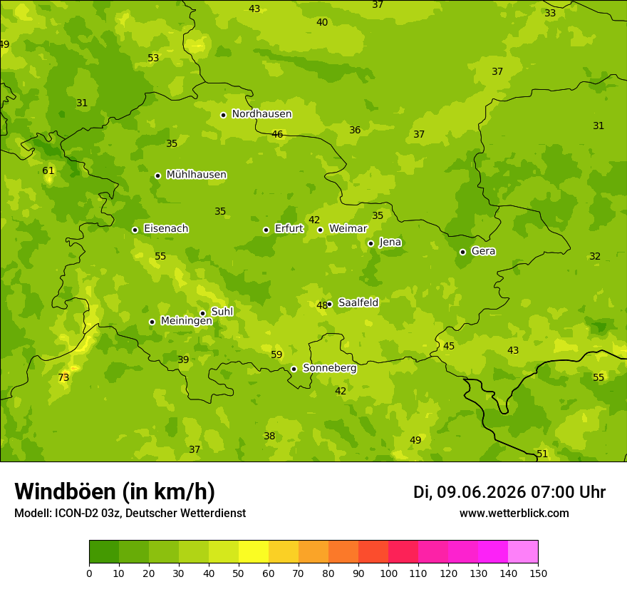 Maximale Windböen
