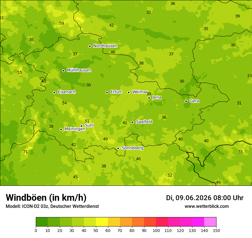 Maximale Windböen