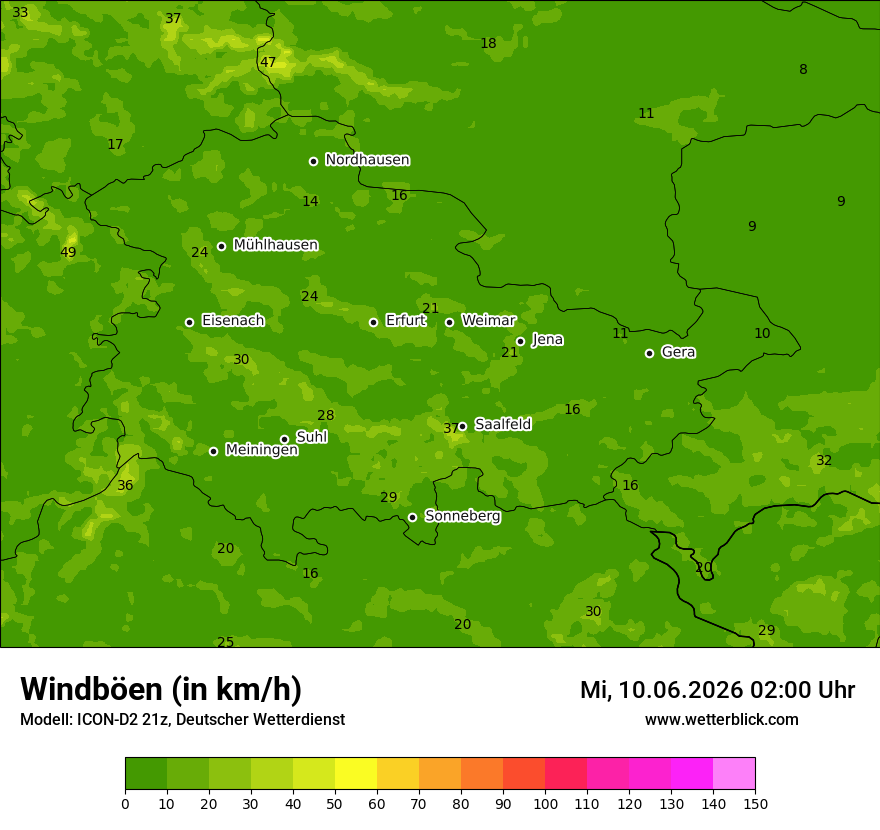 Maximale Windböen