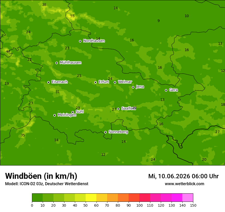 Maximale Windböen