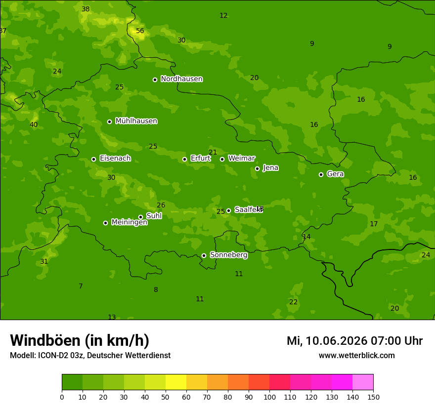 Maximale Windböen