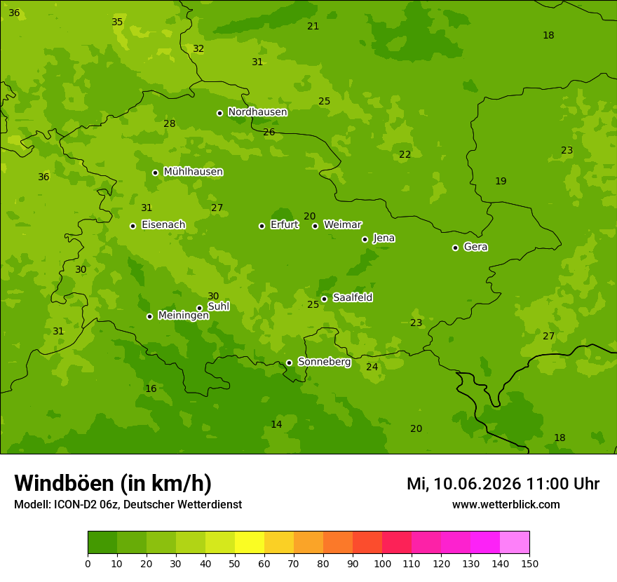 Maximale Windböen