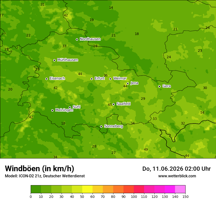 Maximale Windböen