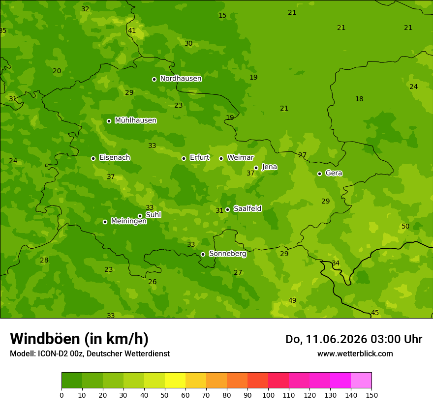 Maximale Windböen
