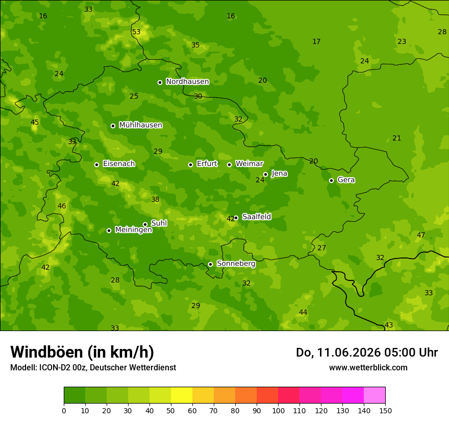 Maximale Windböen