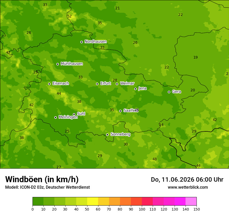 Maximale Windböen