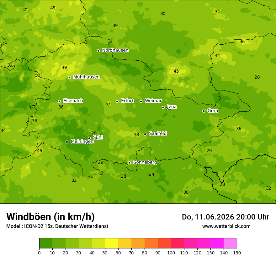 Maximale Windböen