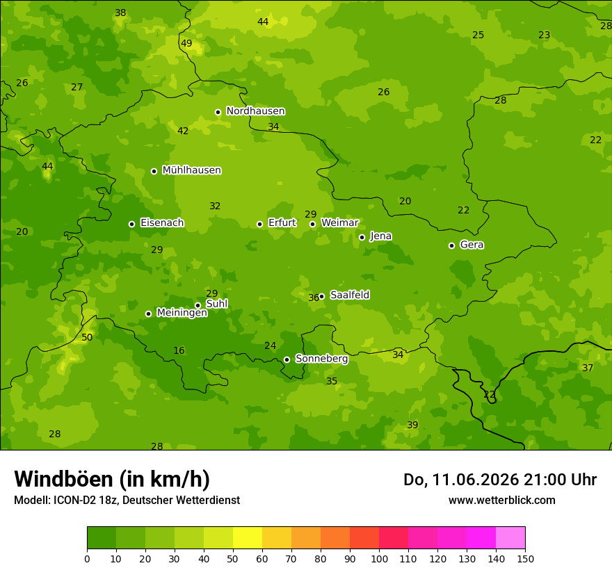Maximale Windböen