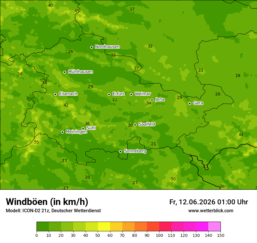 Maximale Windböen