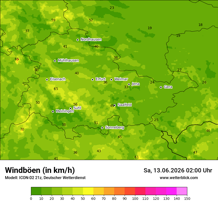 Maximale Windböen