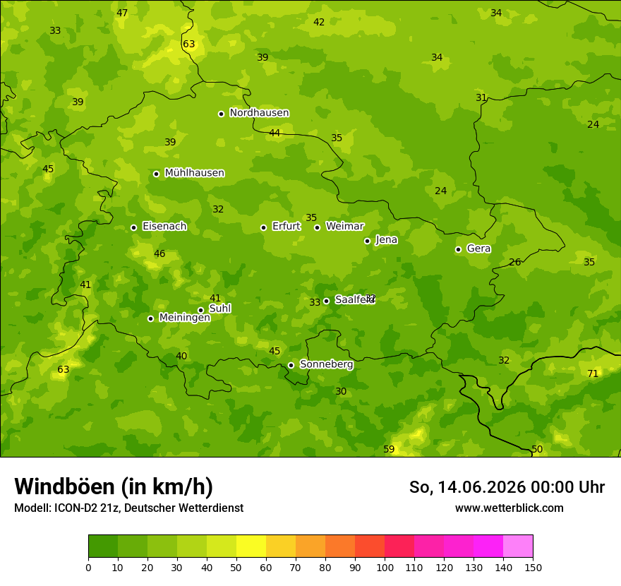 Maximale Windböen