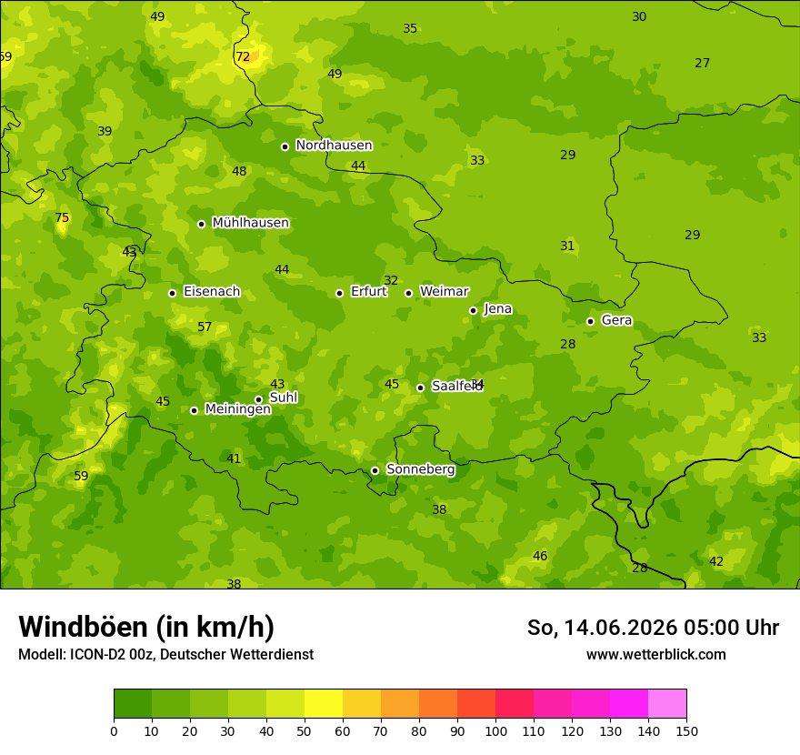 Maximale Windböen