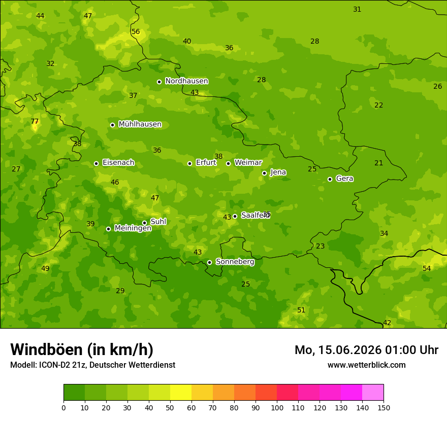 Maximale Windböen