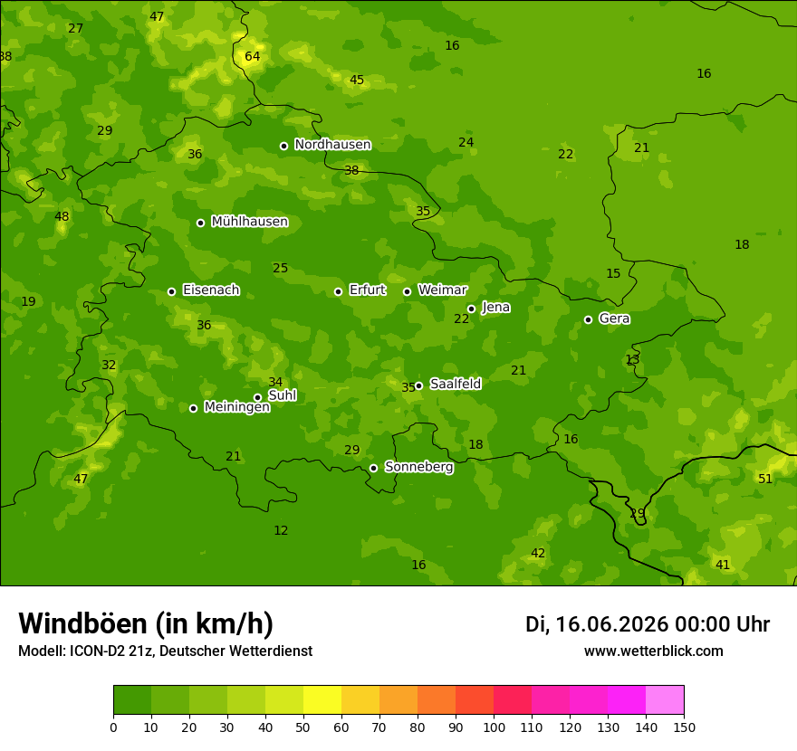 Maximale Windböen