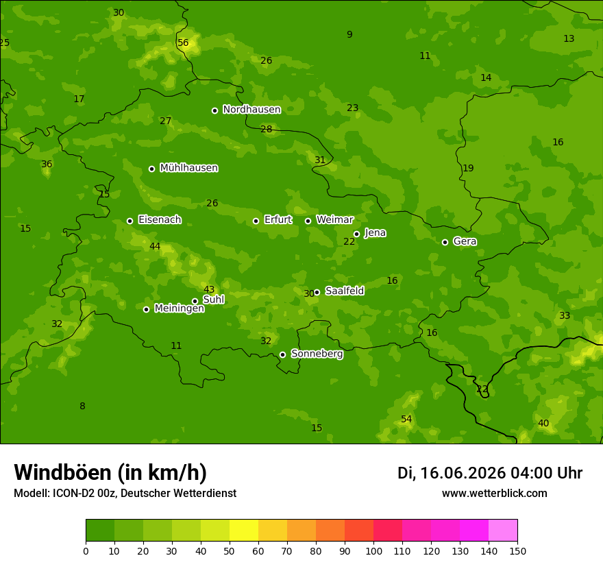 Maximale Windböen