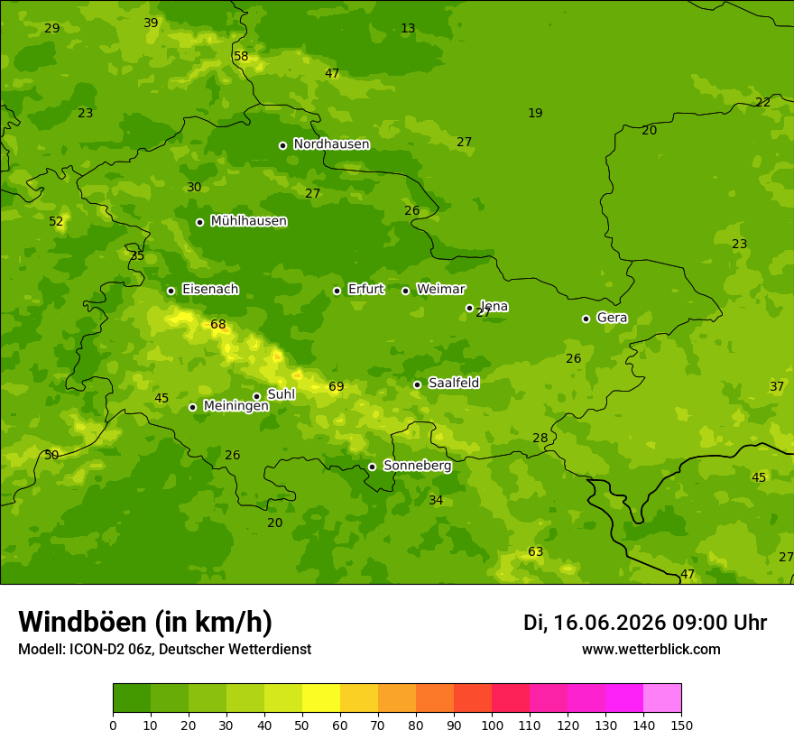 Maximale Windböen