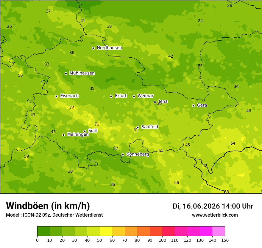 Maximale Windböen