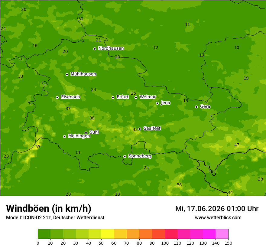 Maximale Windböen