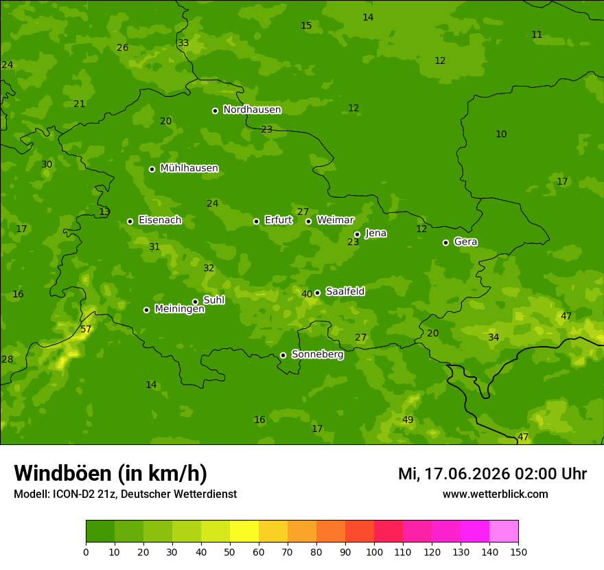 Maximale Windböen