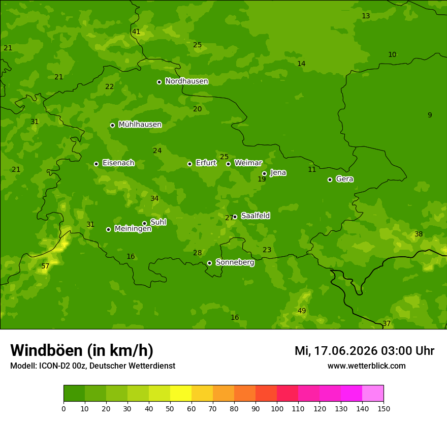 Maximale Windböen