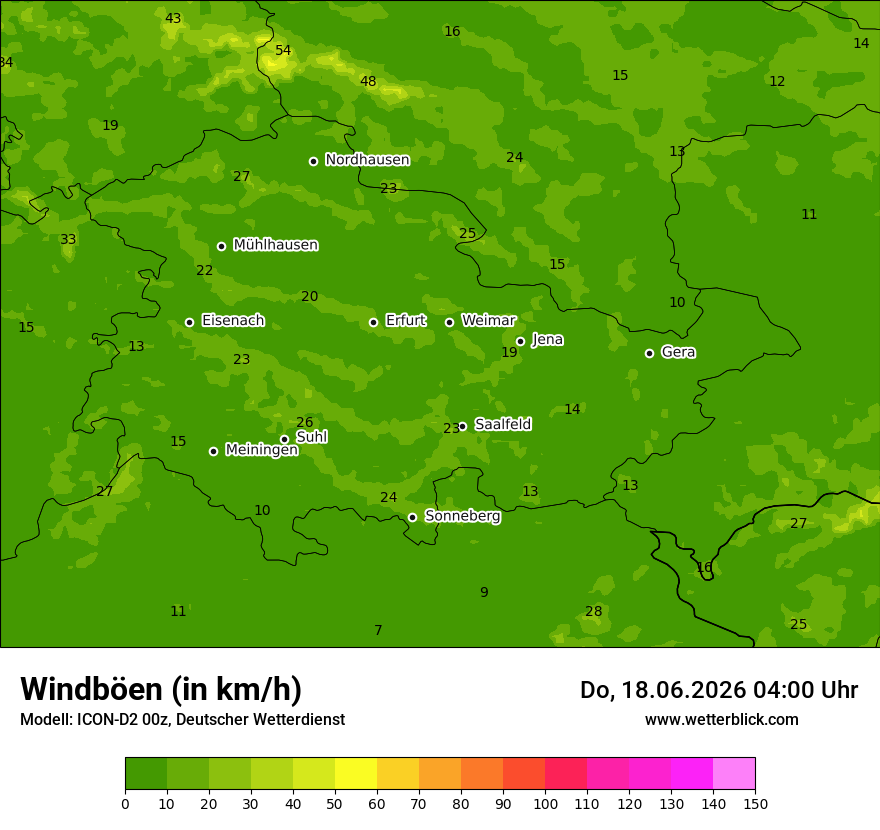 Maximale Windböen