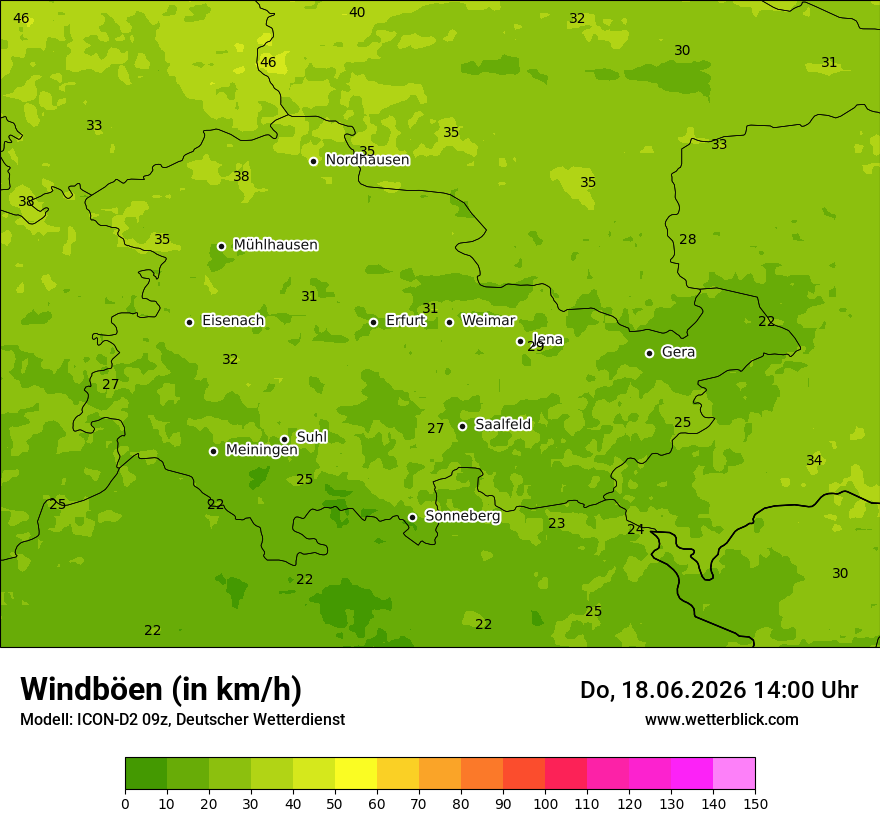 Maximale Windböen
