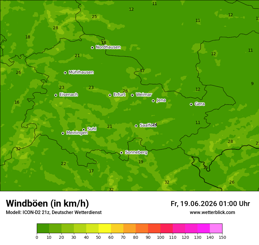 Maximale Windböen