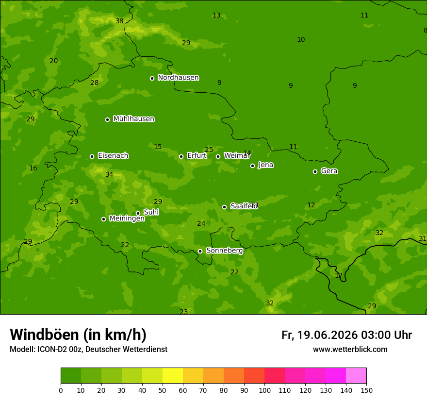 Maximale Windböen