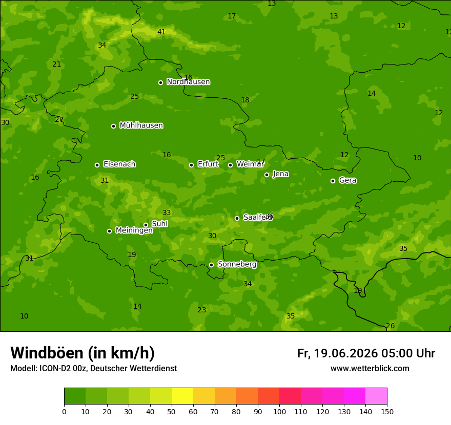 Maximale Windböen