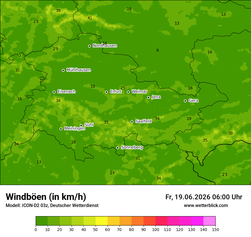 Maximale Windböen