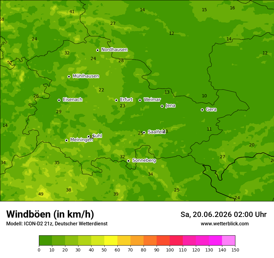 Maximale Windböen